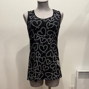 Tricotto Heart Print Sleeveless Tunic Dress – Size XS – NWT
